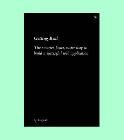 'Getting Real' book cover.